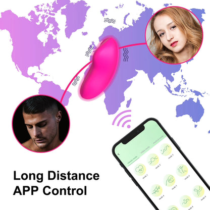 Wearable Vibrator Vibrating Panties with APP Control, Silicone Clitoral Vagina Stimulator Clit Nipple Teaser Adult Toy with 9 Vibration for Women Couple and Beginners