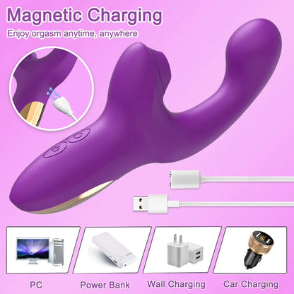 Suck/Flap/Pull Bunny Vibrator
Vibration and suction functions can be used at the same time and can stimulate the G-spot and clitoris at the same time.