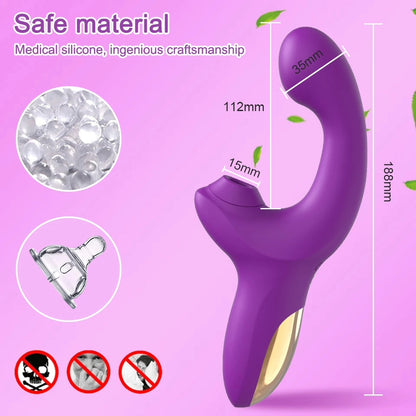 Suck/Flap/Pull Bunny Vibrator
Vibration and suction functions can be used at the same time and can stimulate the G-spot and clitoris at the same time.