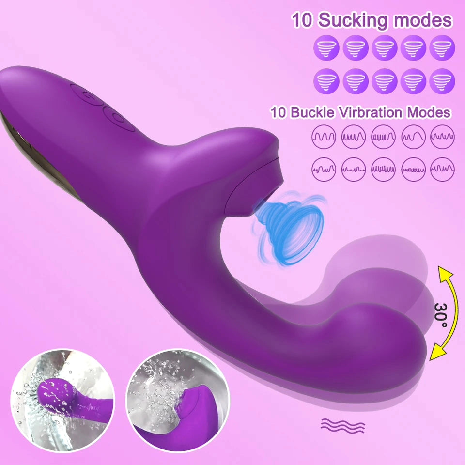 Suck/Flap/Pull Bunny Vibrator
Vibration and suction functions can be used at the same time and can stimulate the G-spot and clitoris at the same time.