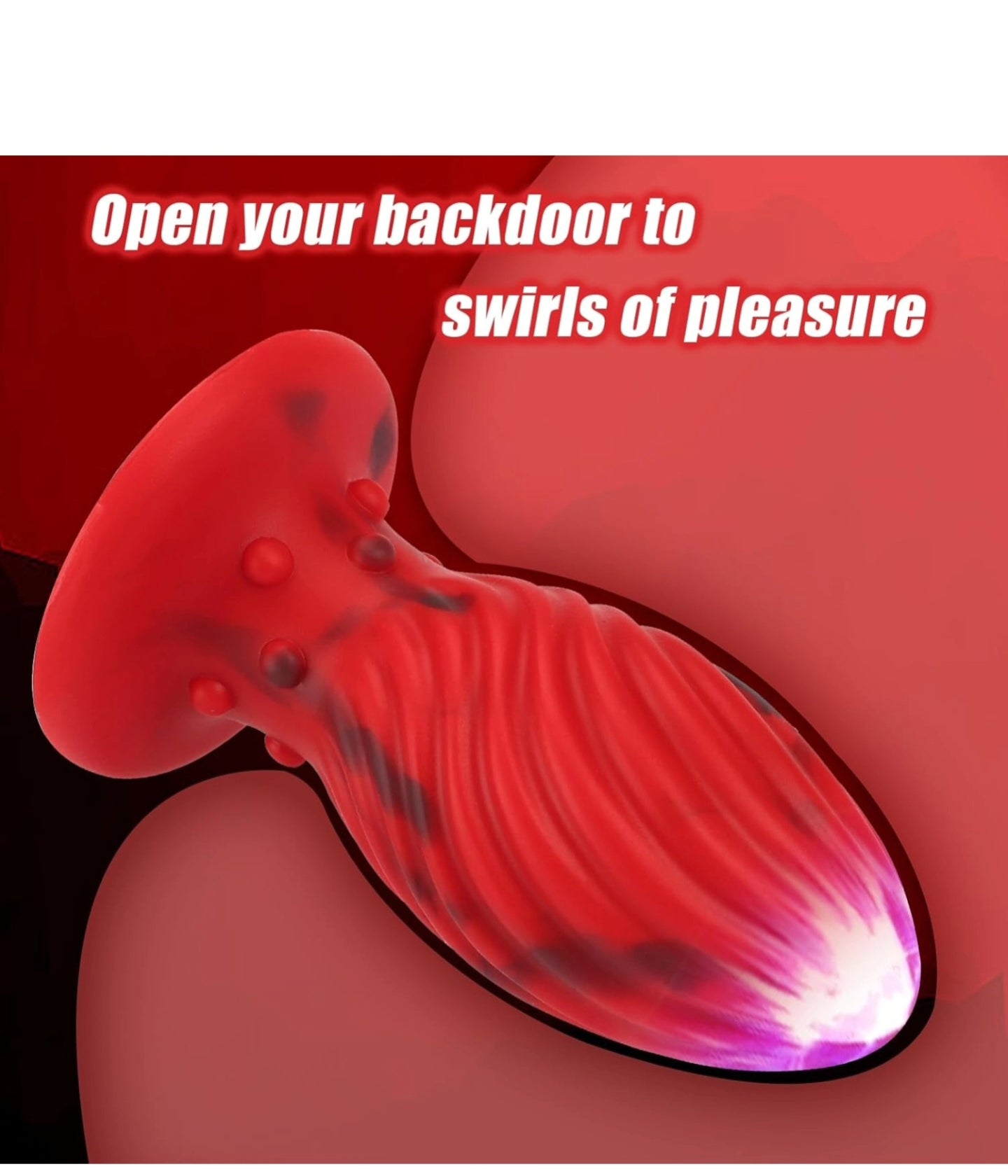 Beginner Anal Plug Liquid Silicone Butt Plug with Suction Cup Base for First-time Anal Play, Swirl Anal Toy Waterproof Butt Plug Kit Adult Sex Toy for Unisex Backdoor Handsfree Fun（Small）