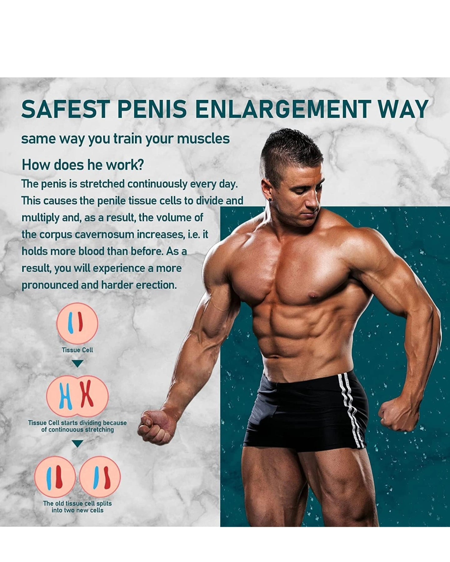 Penis Extender Kit, Penis Stretcher Device for Men, Penis Enlargement, Adjustable Stretching, Effective Wearable Male Penis Extension Device