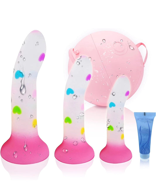 3-Sizes Anal Dildo Training Kit: Gradually expand with small, medium, and large plugs - perfect for beginners to advanced players. Non-ball design for the dildos, equipped with powerful suction cups, allowing for realistic solo or shared play. Seek realis