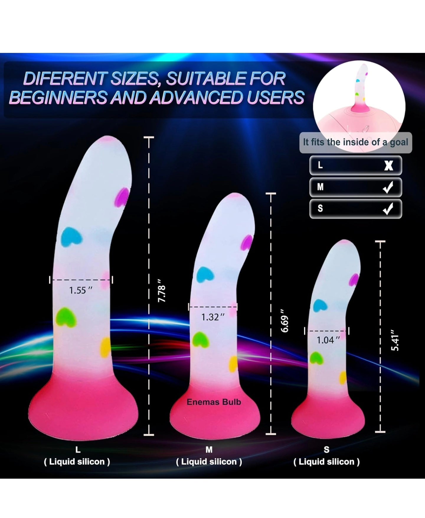 3-Sizes Anal Dildo Training Kit: Gradually expand with small, medium, and large plugs - perfect for beginners to advanced players. Non-ball design for the dildos, equipped with powerful suction cups, allowing for realistic solo or shared play. Seek realis