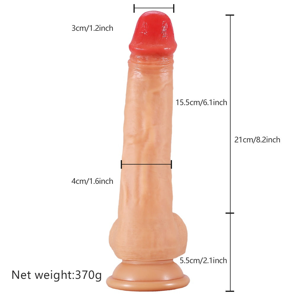 Remote Controlled Vibrating, Thrusting and Heating 10 Inch Dildo