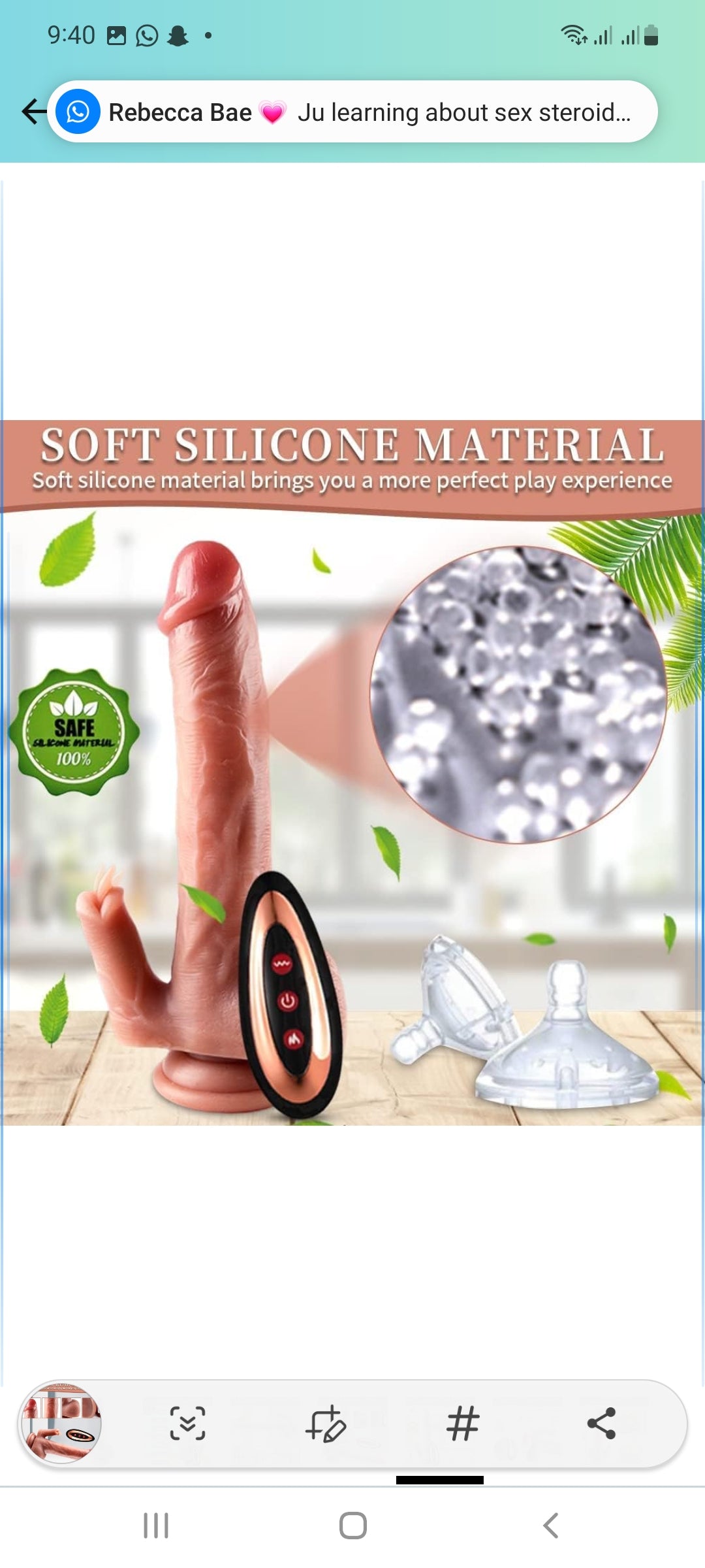 8.2" Realistic Vibrating Dildo for Women with 10 Licking & 10 Vibration Modes for Hands-Free Play, Remote Control