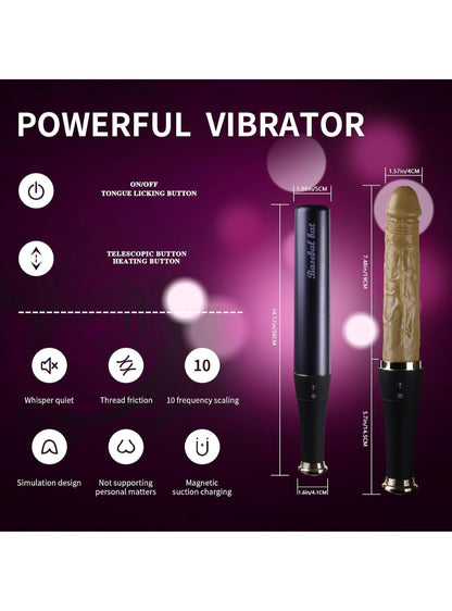 Realistic Thrusting Dildo, Heated Dildo Vibrator Sex Machine for Women Couple, 7.52 inches Vaginal/ Anal Dildo with 10 Thrusting & 10 Vibrating Modes for G Spot Sex Toys