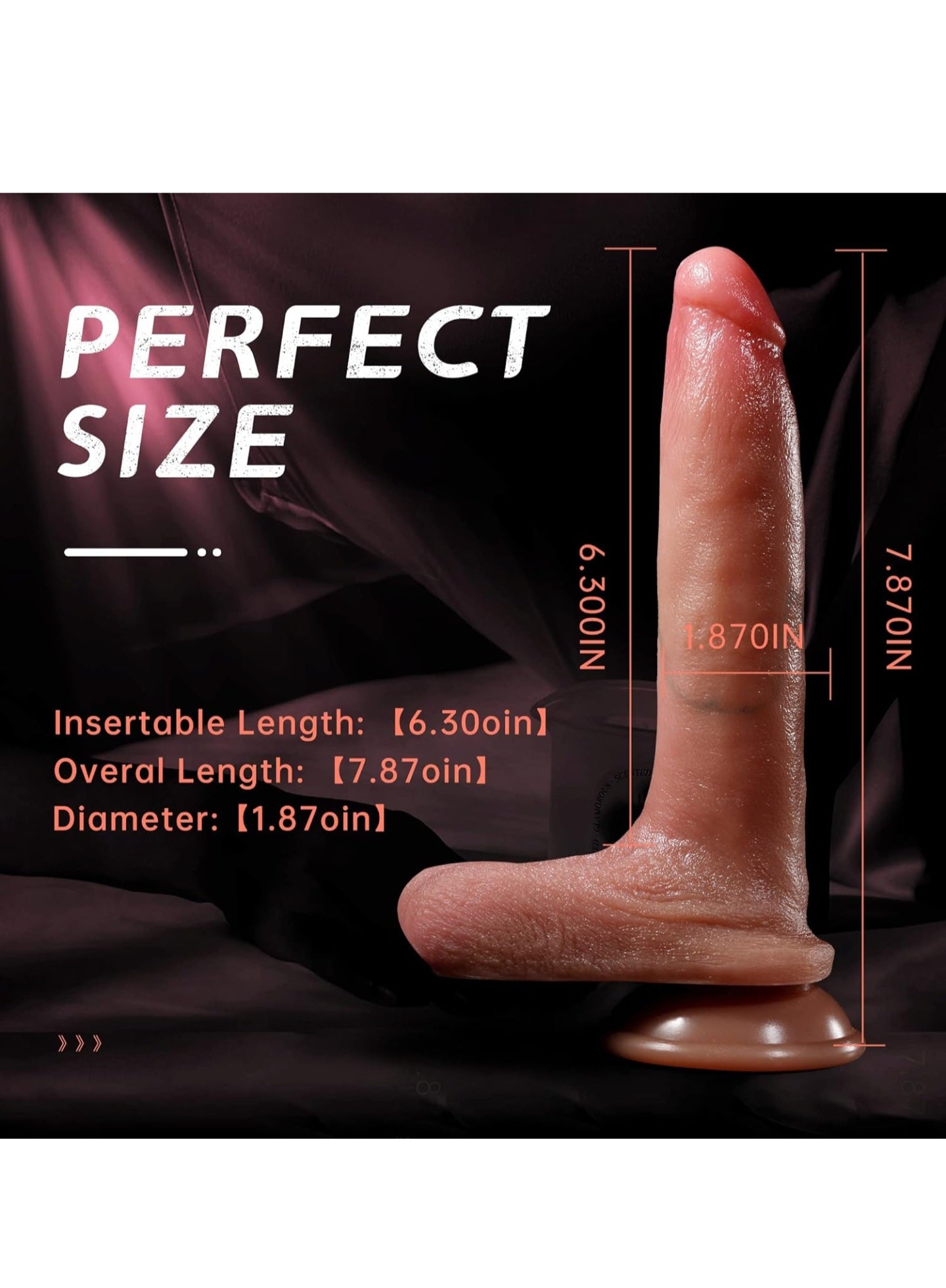 8.7” Realistic Sliding Foreskin Dildo G-spot Dildo with Movable Testicles Adult Sex Toys for Beginner Advanced Player, Silicone Lifelike Penis with Strong Suction Cup for Women Men Hands-Free Play