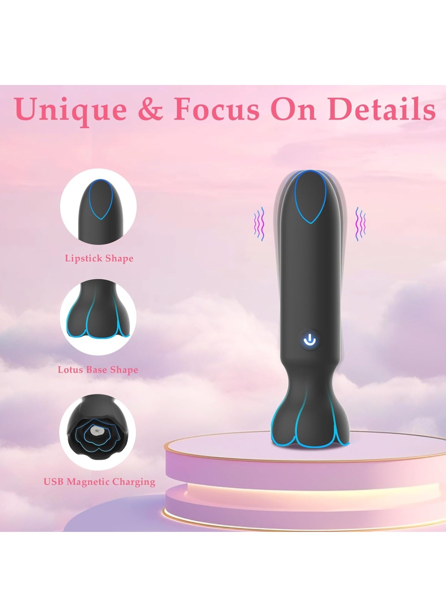 Mini Bullet Vibrator Adult Toys - Vibrators App Controlled Female Sex Toys with 9 Vibration Modes, Lipstick G Spot Dildo Clitoral Vibrator, Long Distance Discreet Vibrator for Women & Couples (Black)