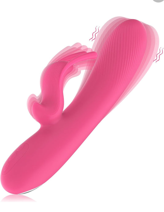 Rabbit Vibrator Dildo Dual Motors 10 Vibration Modes G Spot Clitoral Stimulator Rechargeable Silicone Waterproof Dildos Sex Adult Toys for Women and Couple