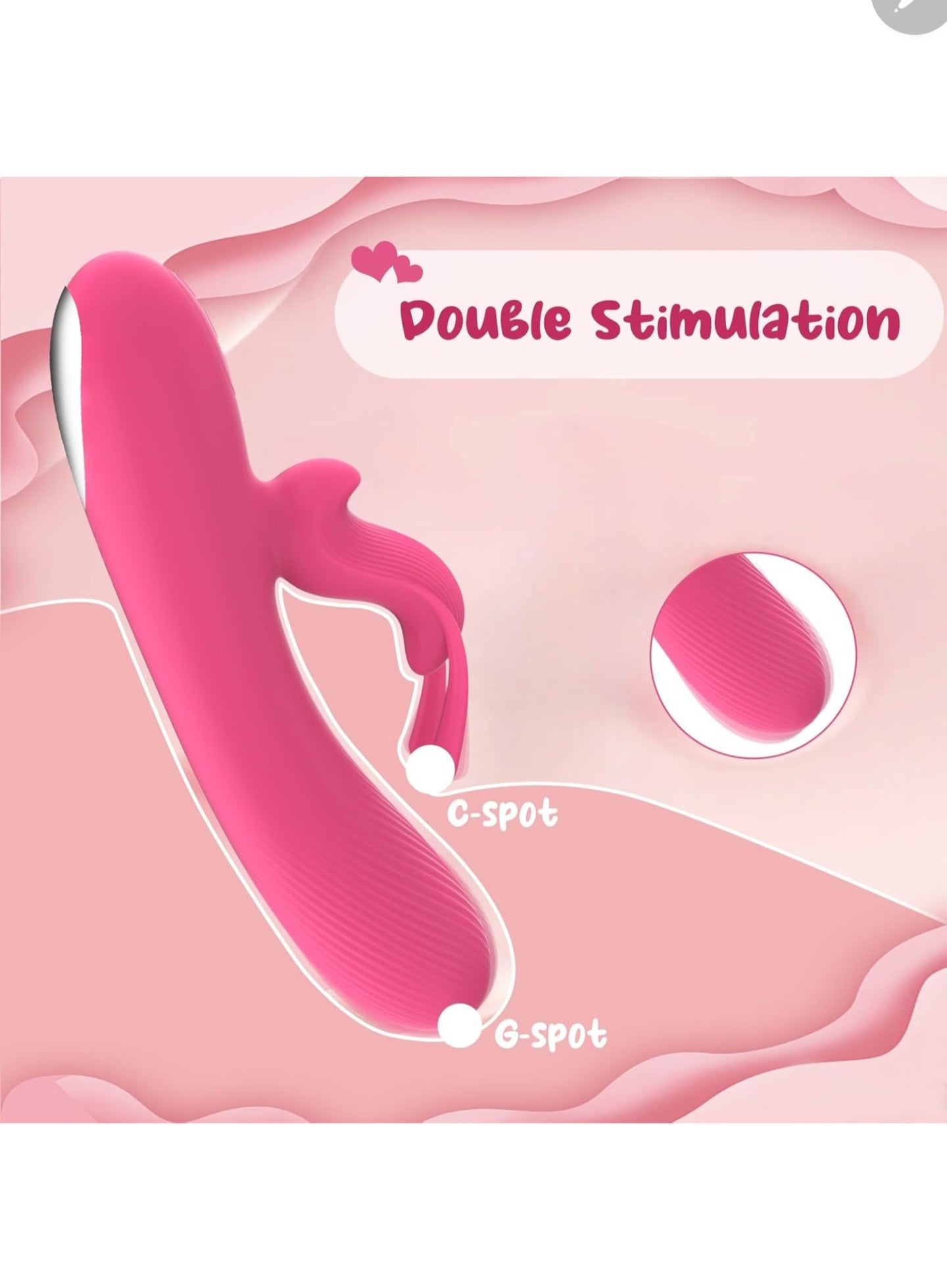 Rabbit Vibrator Dildo Dual Motors 10 Vibration Modes G Spot Clitoral Stimulator Rechargeable Silicone Waterproof Dildos Sex Adult Toys for Women and Couple