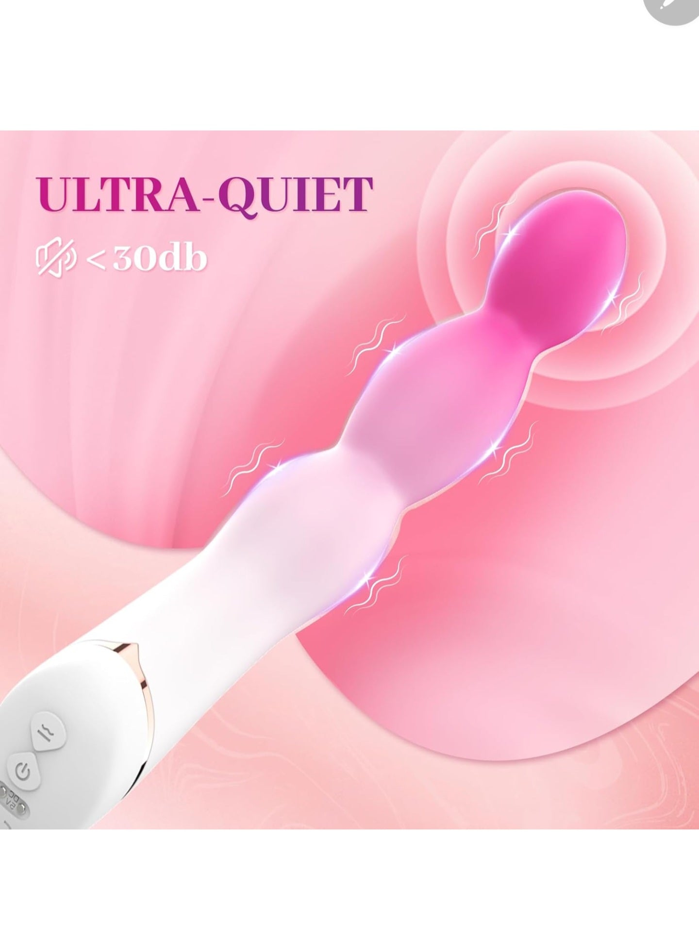 Sex Toys for Men, Vibrating Anal Beads, Silicone Anal/ Prostate/ Vagina Massager Vibrator, Adult Sex Toy with 9 Vibration Modes, Waterproof G-spot Stimulator for Women Couples