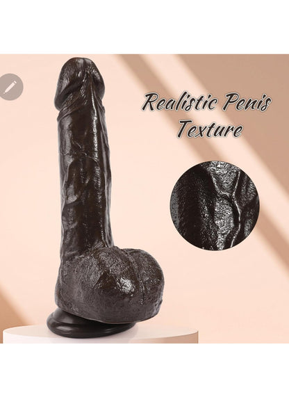 8.27 inch Soft Realistic Dildo, Human Safety Material, Big Dildos with Powerful Suction Cups for Hands-Free Play, Anal Dildo Suitable for Vaginal G-spot Stimulation, Adult Sex Toys for Women/Men/Gay