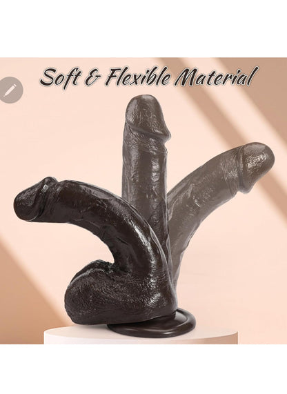 8.27 inch Soft Realistic Dildo, Human Safety Material, Big Dildos with Powerful Suction Cups for Hands-Free Play, Anal Dildo Suitable for Vaginal G-spot Stimulation, Adult Sex Toys for Women/Men/Gay