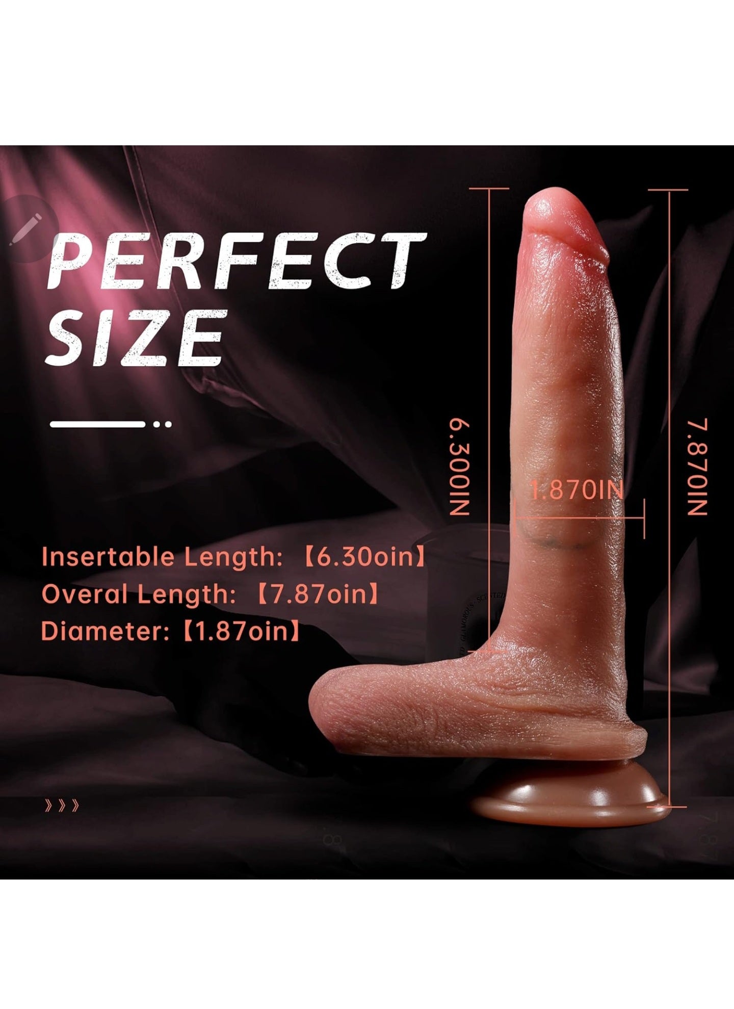 Realistic Dildo Adult Sex Toys - 7.87'' Lifelike Dildos for Women Clitoris G Spot Anal Stimulation with Suction Cup for Hands-Free Play,Silicone Penis Adult Toy for Women Men Couples Pleasure