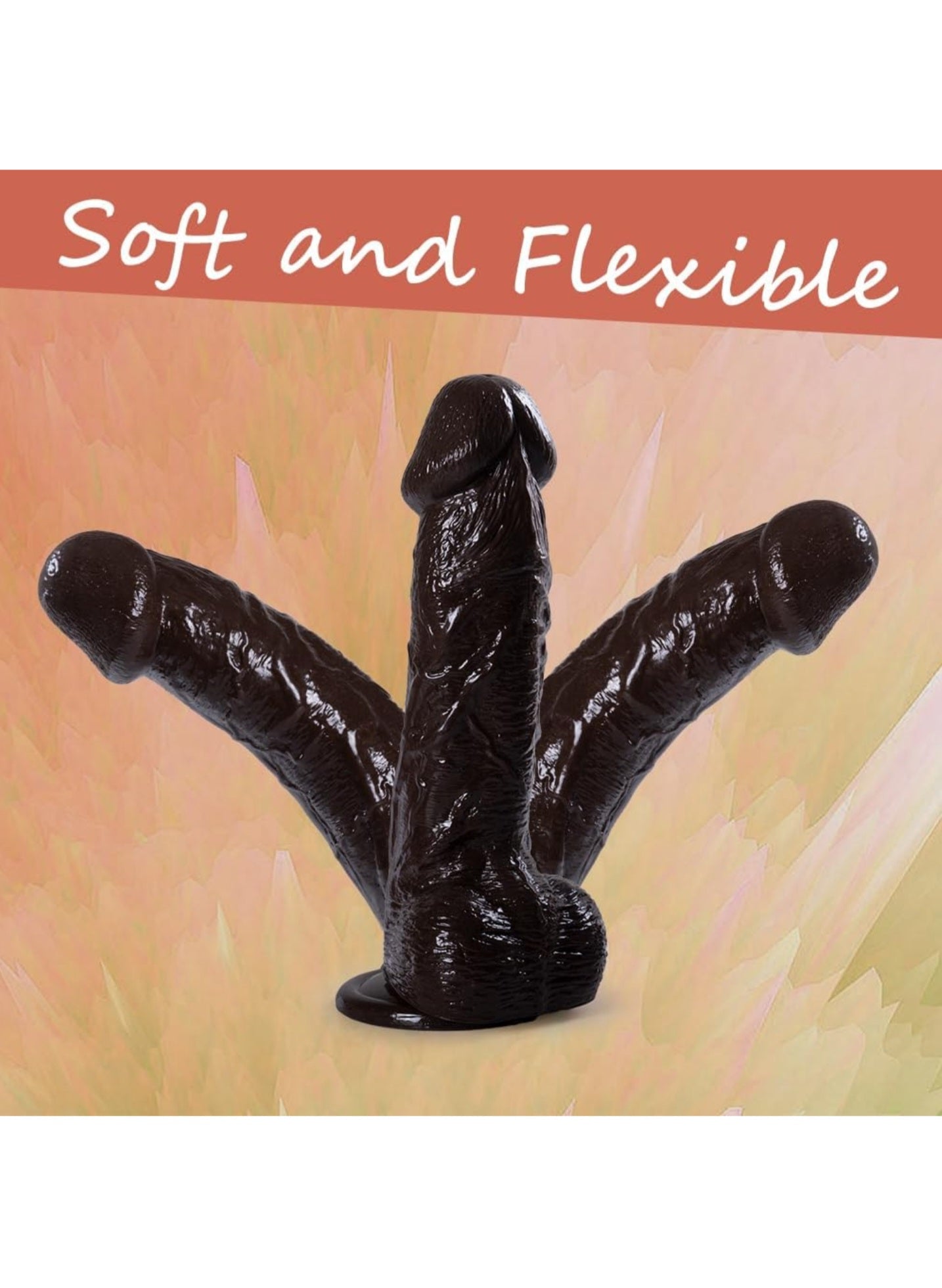 9 inch Realistic Thick Dildo Lifelike Huge Penis with Strong Suction Cup for Hands-Free Play, Body-Safe Material,G-Spot Stimulation Dildo Adult Sex Toy for Couple Women Men Soft and Flexible