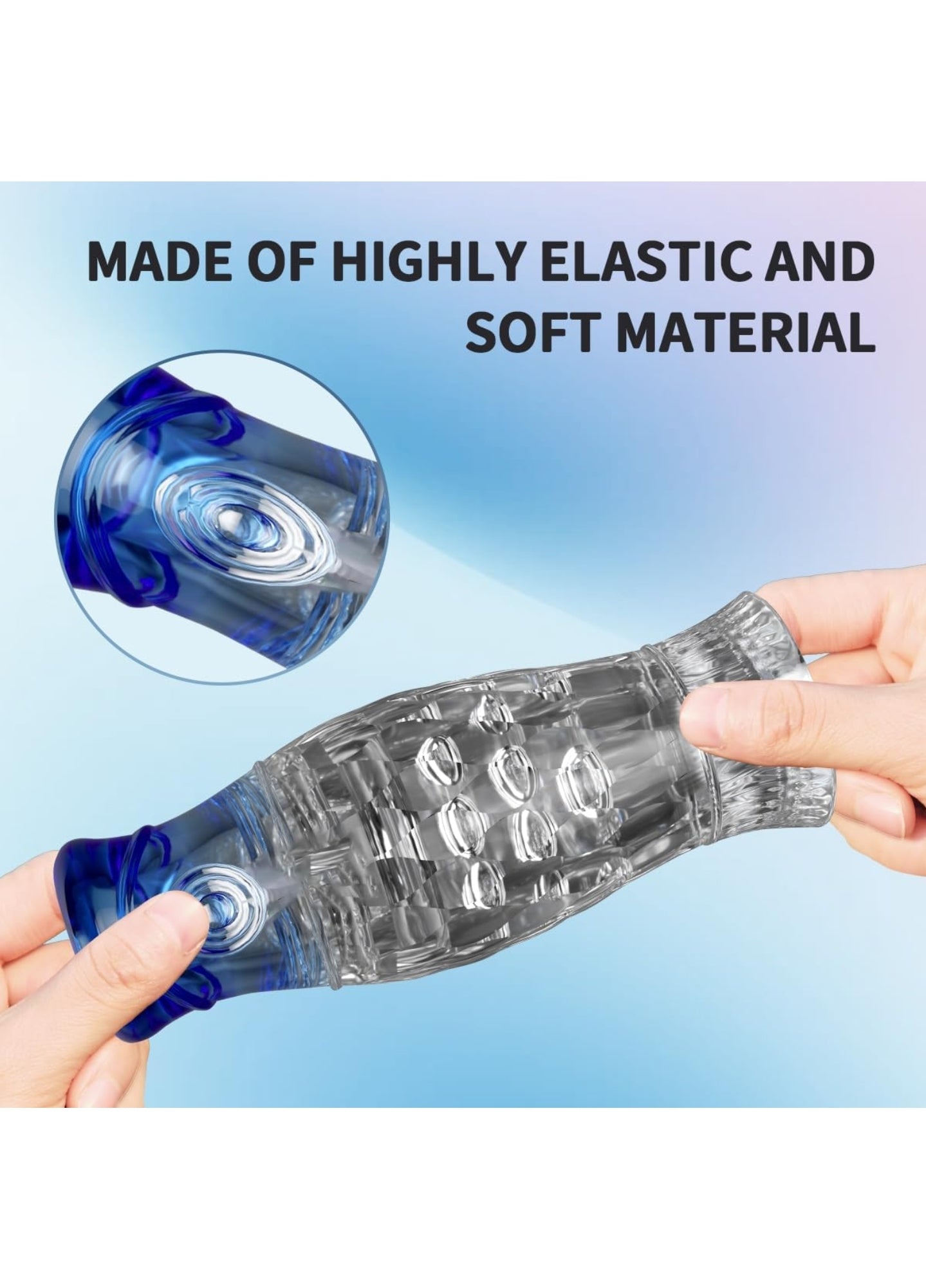 Male Masturbators Sex Toys for Men,Sucker Stroker Pocket Pussy Transparent with Vaginla Textured Blowjob Penis Sleeve Adult Sex Toys for Men Masturbation