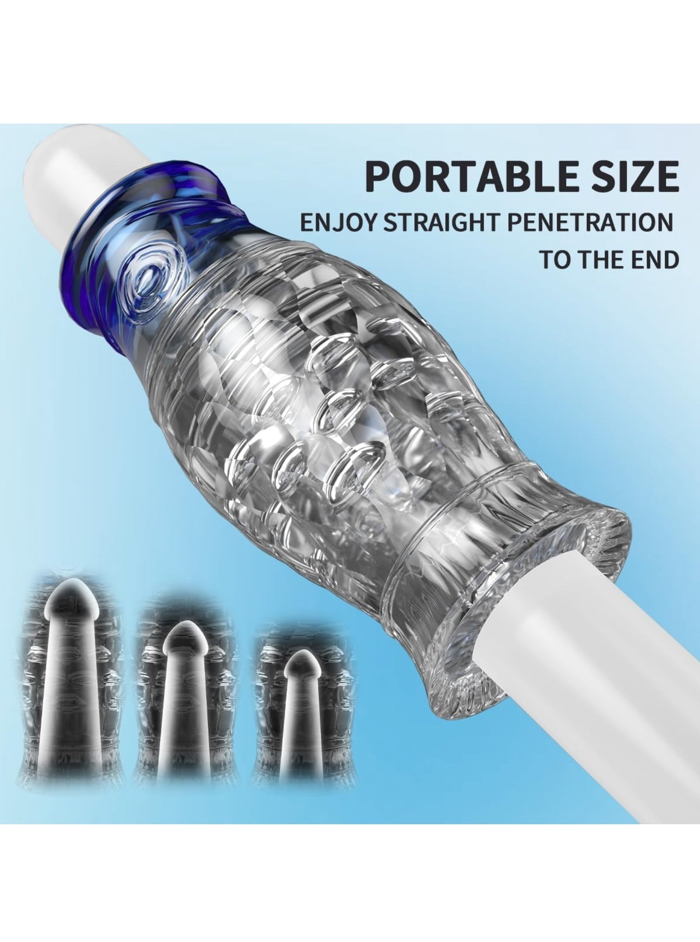 Male Masturbators Sex Toys for Men,Sucker Stroker Pocket Pussy Transparent with Vaginla Textured Blowjob Penis Sleeve Adult Sex Toys for Men Masturbation