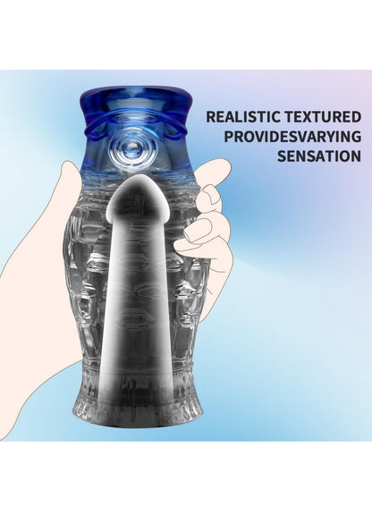 Male Masturbators Sex Toys for Men,Sucker Stroker Pocket Pussy Transparent with Vaginla Textured Blowjob Penis Sleeve Adult Sex Toys for Men Masturbation