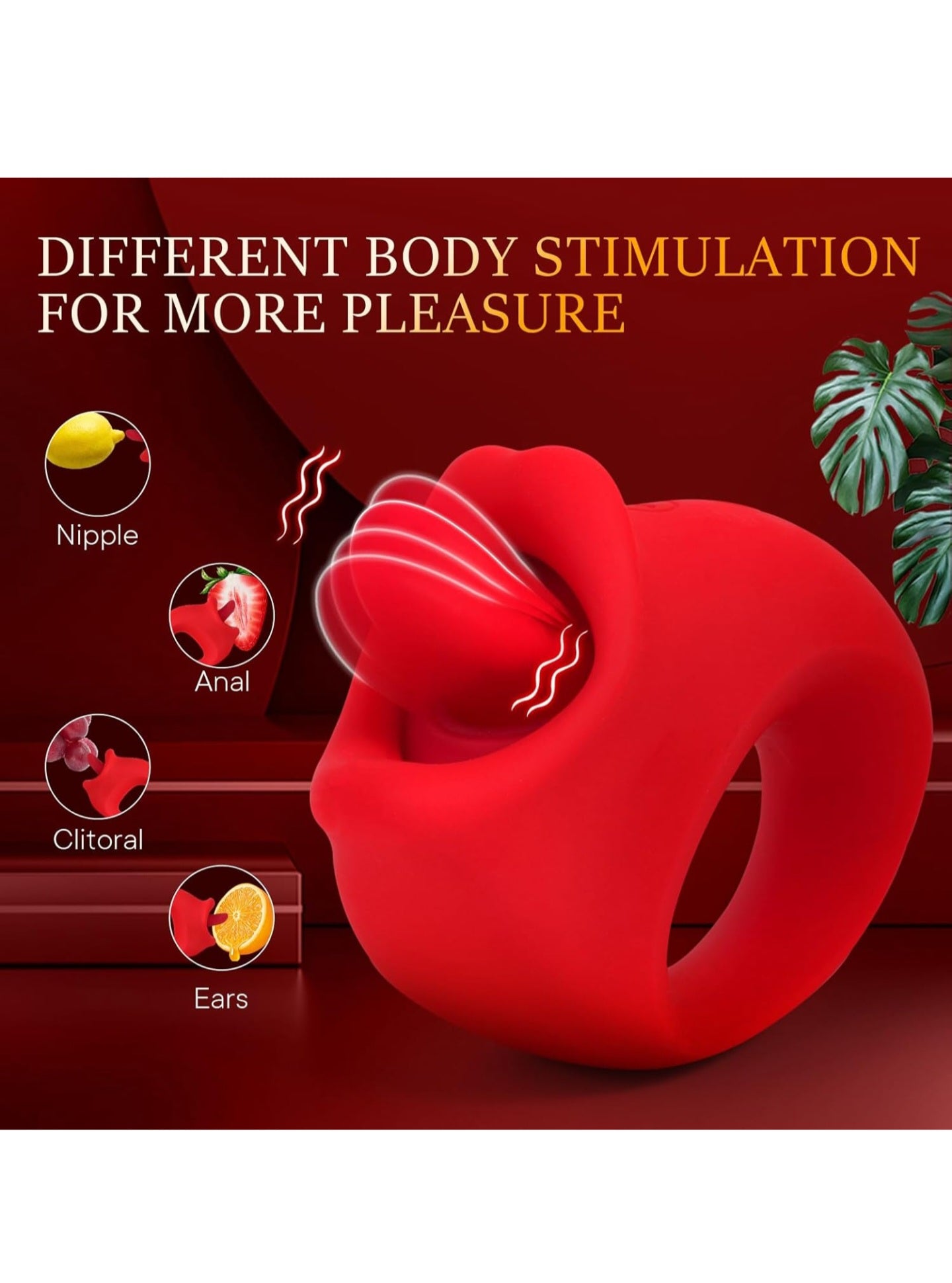 2 in 1 G Spot Vibrator Tongue Toy for Women, 10 Vibration Modes & 10 Tongue Licking Modes Women Sex Toys Female Vibrator for More Pleasure, Waterproof Adult Sex Toys for G-Spot, Nipple, Anal Play