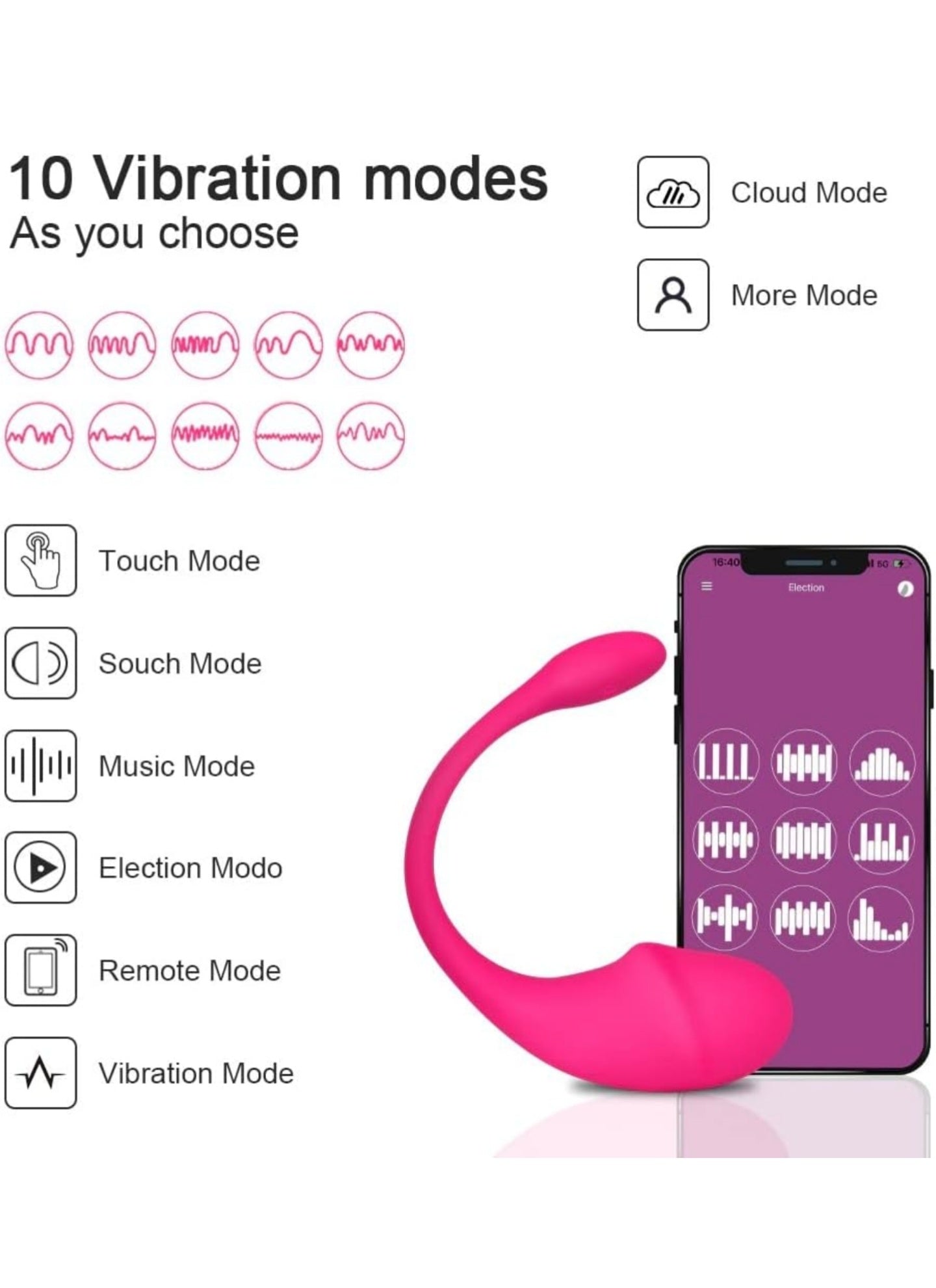 App Control G-Spot Vibrator for Women, Long Distance Bluetooth Wearabl App Control G-Spot Vibrator for Women, Long Distance Bluetooth Wearabl