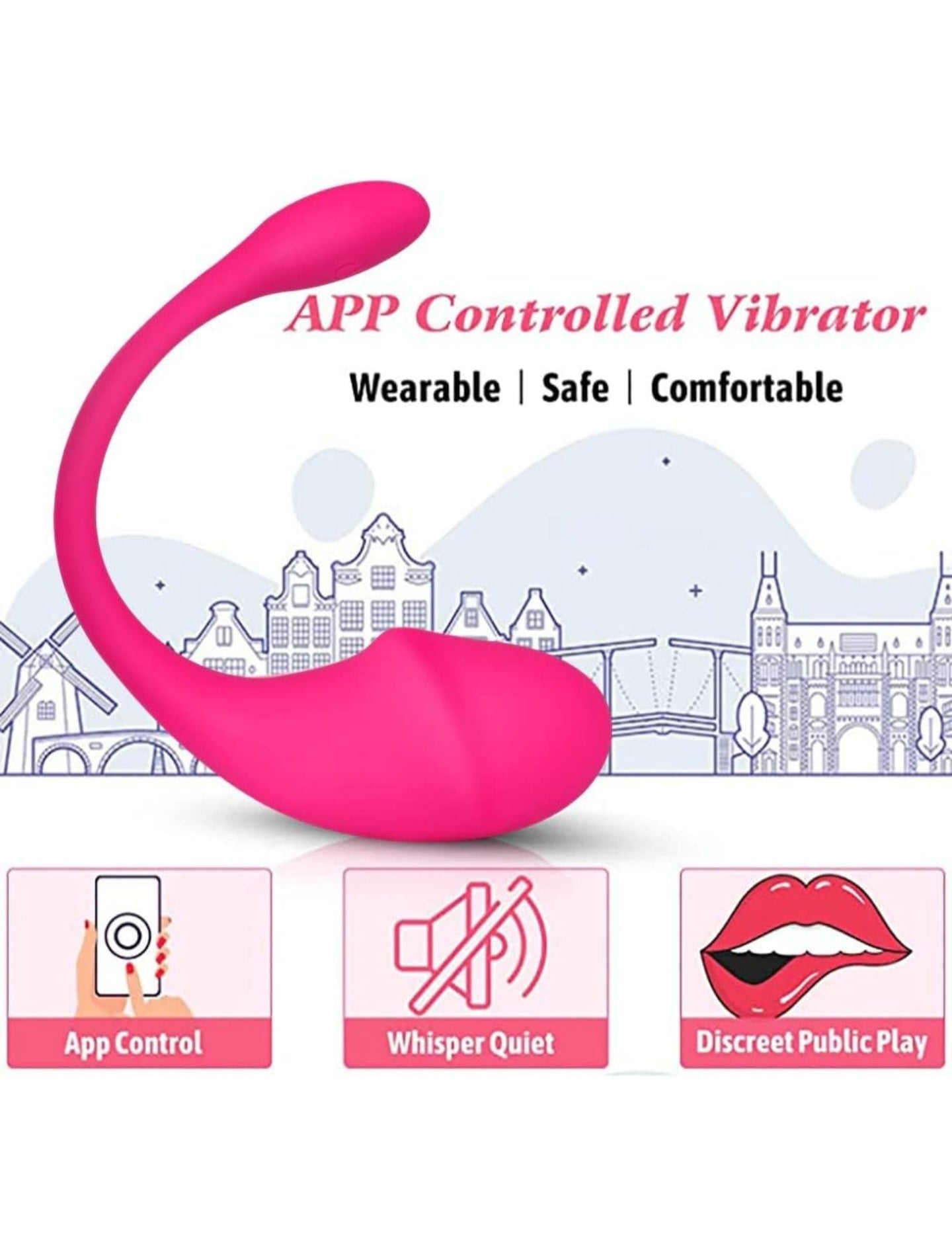 App Control G-Spot Vibrator for Women, Long Distance Bluetooth Wearabl App Control G-Spot Vibrator for Women, Long Distance Bluetooth Wearabl