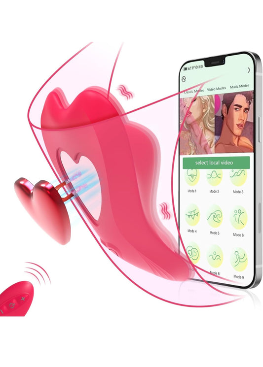 Wearable Panty Vibrator with APP Remote Control, Non-Slip Magnetic Clip Clitoral Vibrating Panties Adult Sex Toys for Women Couples,10 Modes