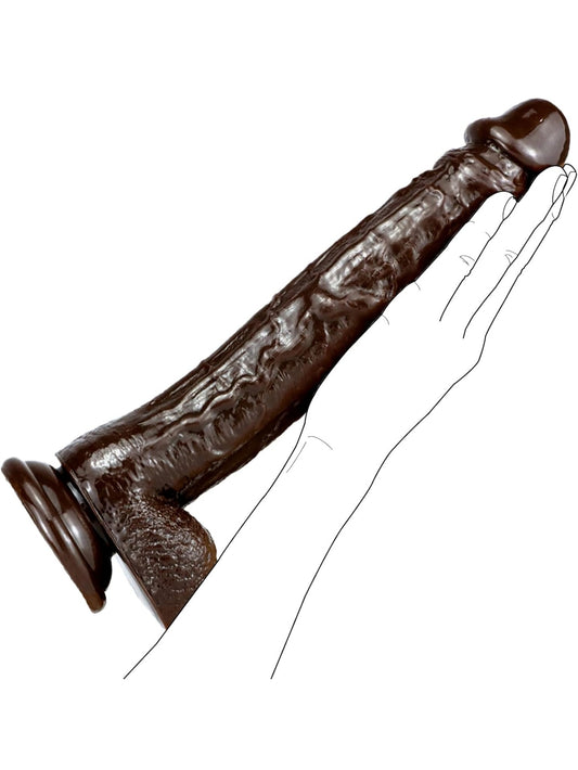 12.6 Inch Realistic Big Thick Dildo Sex Toy for Women, Anal Dildo with Strong Suction Cup for Hands-Free, Fake Penis for Vagina Anal Play