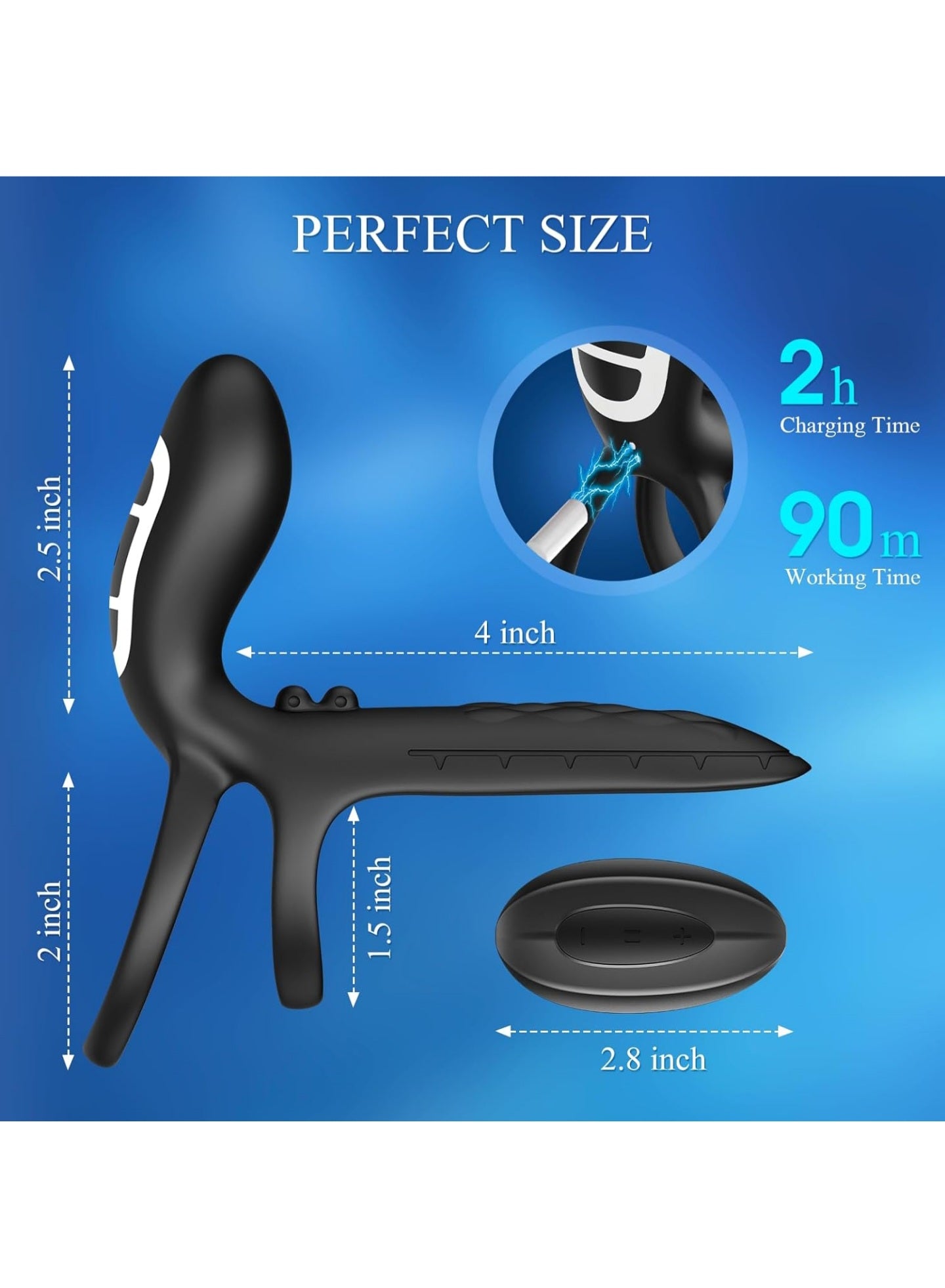 Vibrating Cock Ring Sex Toys - Couple Sex Toys Pleasure Clitoral G Spot Penis Vibrator, Silicone Penis Sleeve, Remote Control Penis Extender with 9 Vibrations, Adult Sex Toys for Men Women Couple