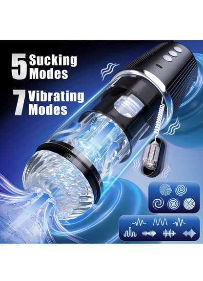 Automatic Male Masturbator Sex Toys for Men with 5 Sucking Twisting &7 Vibrations Modes, Male Sex Toy Masturbators Penis Pump, Tivino Electric Pocket Pussy Vibrating Male Stroker