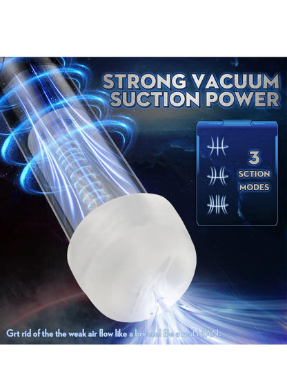 Electric Male Masturbators, Blowjob Male Masturbator Cup with 3 Vacuum Suction and Thick Pocket Pussy for Men Masturbation, Tivino Penis Pump Stroker for Erection Training Male Sex Machine Toy for Men