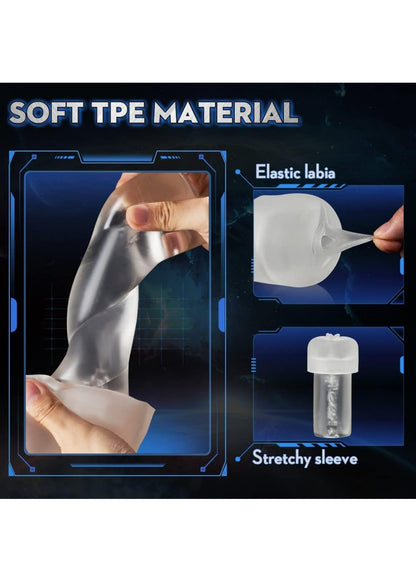 Electric Male Masturbators, Blowjob Male Masturbator Cup with 3 Vacuum Suction and Thick Pocket Pussy for Men Masturbation, Tivino Penis Pump Stroker for Erection Training Male Sex Machine Toy for Men