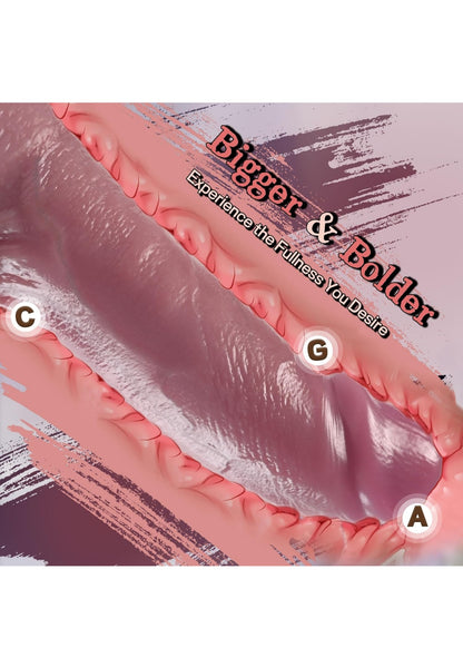 2.15 inch Diameter Huge Thick Dildo Sex Toy, Realistic Big Silicone Dildos with Strong Suction Cup for Hands-Free and Anal Play, Giant G-spot Anal Dildo Adult Sex Toys & Games for Men Women Couple