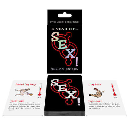 A Year of Sex! Sexual Position Card Game Foreplay Fun Sex Games Kama Sutra for Adults. Adult Sex Games, Fetish, Fantasy, Gifts