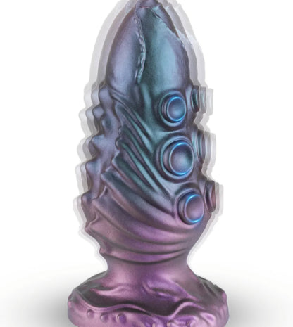 6.9" Vibrating Butt Plug Large Buttplug, Monster Tentacle Dildo Knot Silicone Anal Plug for Training & Stretching, Vibrating Anal Plug Prostate Massage with Suction Cup, Adult Sex Toys for Men Women AMA