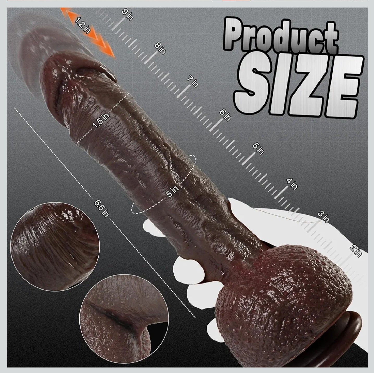 Fast Thrusting Black Dildo Vibrator with 3 Thrusting Speeds & 9 Vibrations, Realistic Silicone Dildos for G-spot Anal Stimulation, Heated Dildo with Strong Suction Cup Adult Sex Toys for Women and Men