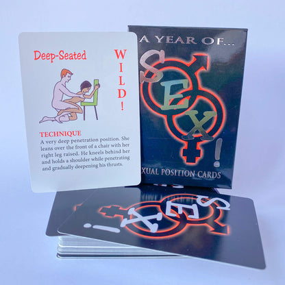 A Year of Sex! Sexual Position Card Game Foreplay Fun Sex Games Kama Sutra for Adults. Adult Sex Games, Fetish, Fantasy, Gifts