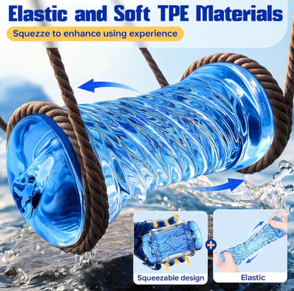 Your New Go-To Pleasure Companion - Tired of bulky, heavy penis pump that take up too much space? Looking for the perfect stroker without breaking the bank? Hate sticky materials that feel uncomfortable after just one use? The Vighbee Upgraded Blue Jelly