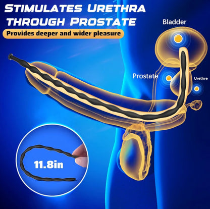 Urethra Sound Penis Plug Toy - 8 PCS Silicone Dilators Catheters & Sounds Set Urethral Plug Male Sex Toys, Sounding Rods Urethra Prostate Stimulator Sexual Pleasure Tools Adult Sex Toy for Men