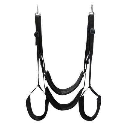 BDSM Ceiling Sex Swing with Seat Cushion, Full Rotation, Bondage Slave Soft Plush Sex Slings with Adjustable Straps, Hanging Handcuffs Leg Restraints Spreader Adult Sex Toys for Couple