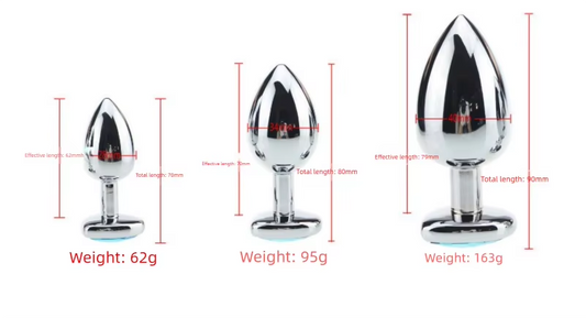 Single Anal Plug, S, M & L