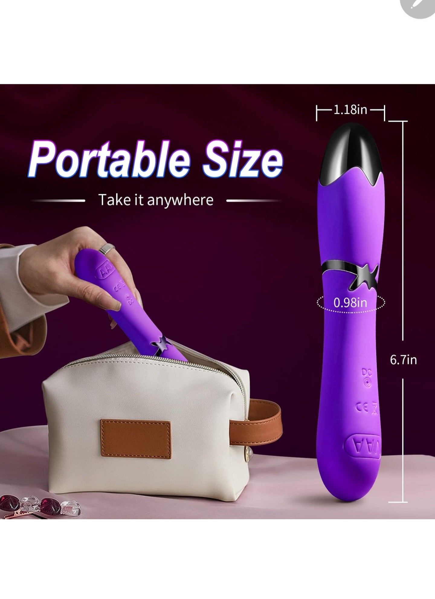 Clitoral Vibrator Sex Toys for Women - Adult Toys with 10 Powerful Vibrating Modes for Clitoral Nipple Anal and Vaginal Stimulation, G-Spot Wand Vibrator Adult Sex Toy for Female Adults and Couples