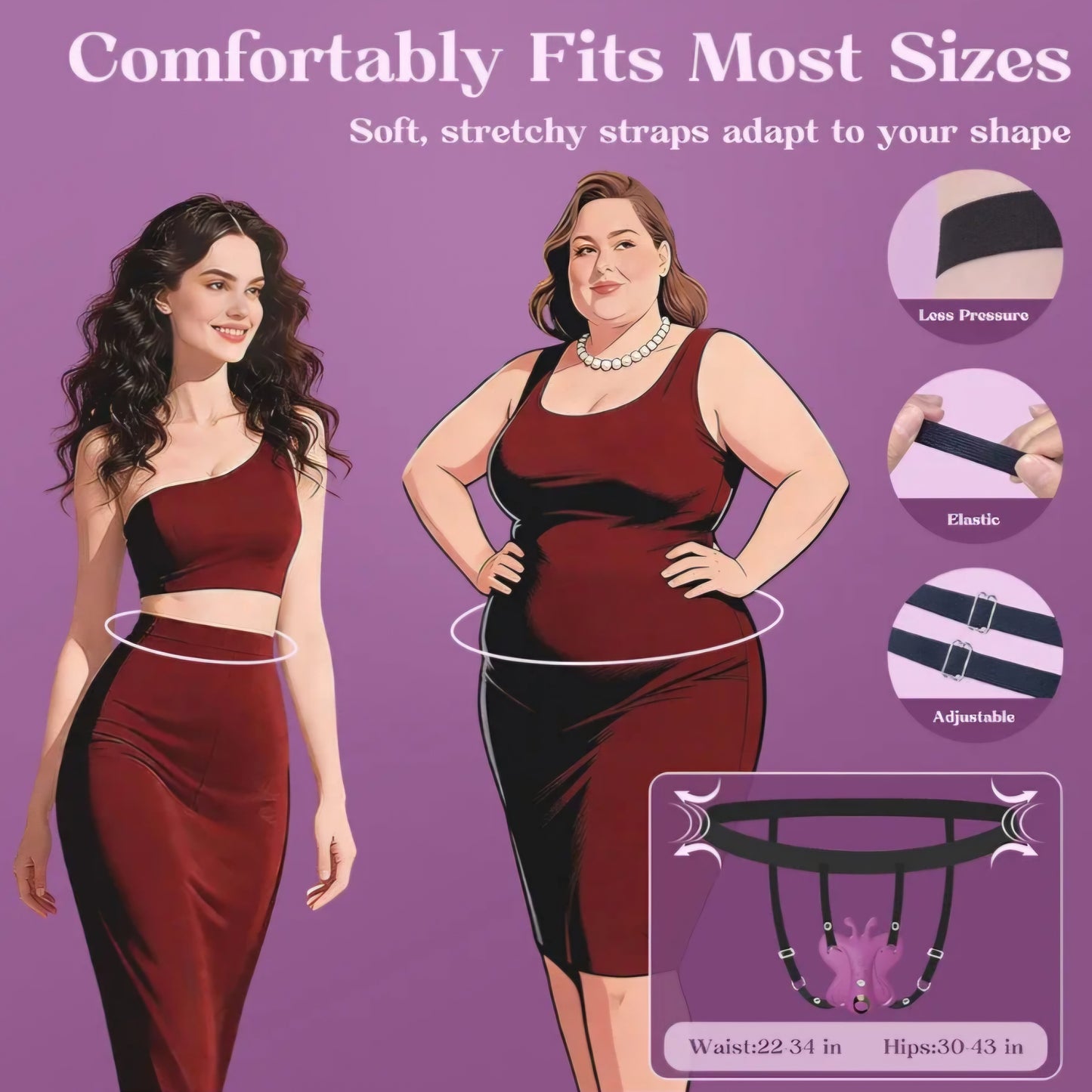 Couples Sex Toys Wearable Vibrator - 9 Modes Vibrating Panties with Separate Male Cock Ring, Clitoral Stimulator Adult Toys for Women, App Connection Women Sex Toys, Silicone BDSM Female Sex Toy