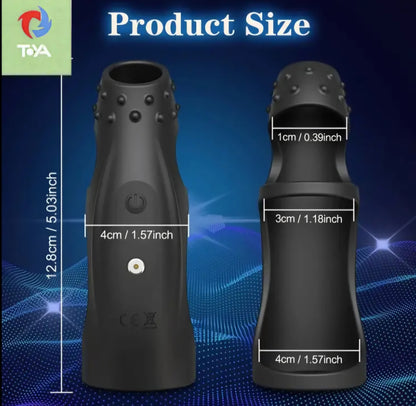 Three Ring Rechargeable Penis Cock Ring (Opp Bag)