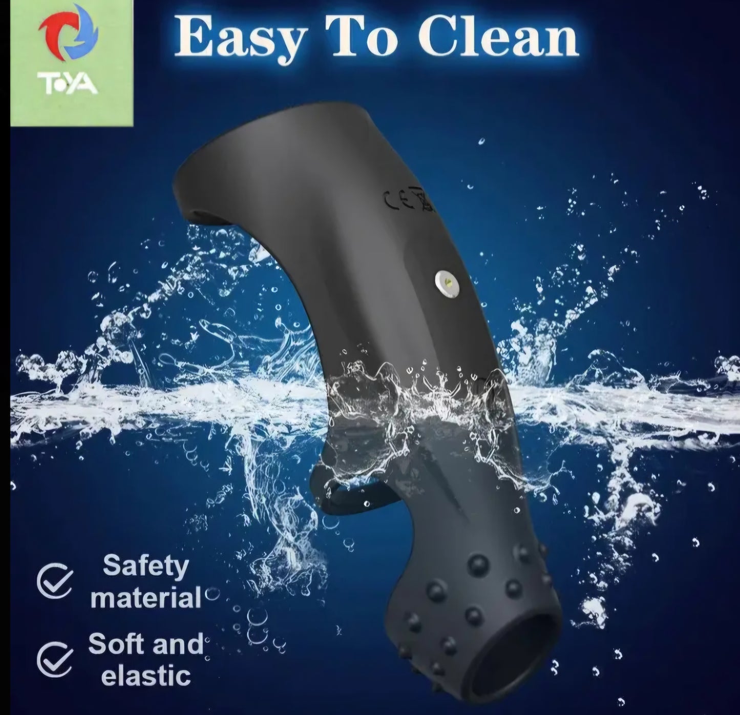 Three Ring Rechargeable Penis Cock Ring (Opp Bag)