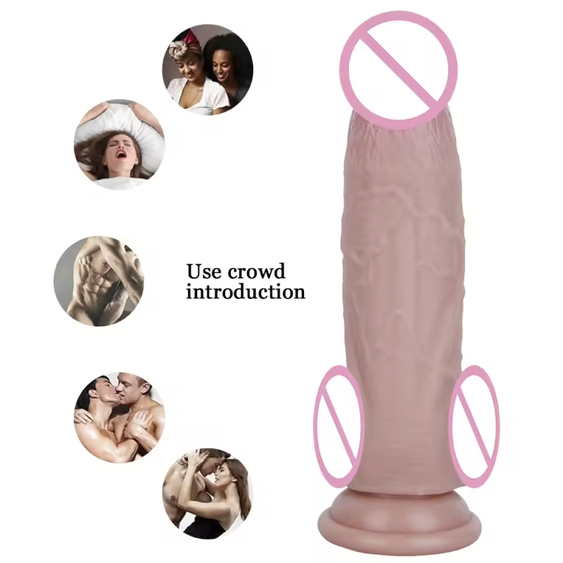 Ultra-Realistic Thick Boy Silicone Dildo with Strong Suction Cup Base – 8.26 x 1.96 Inches