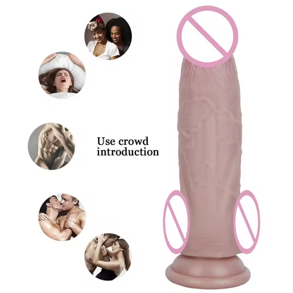 Ultra-Realistic Thick Boy Silicone Dildo with Strong Suction Cup Base – 8.26 x 1.96 Inches