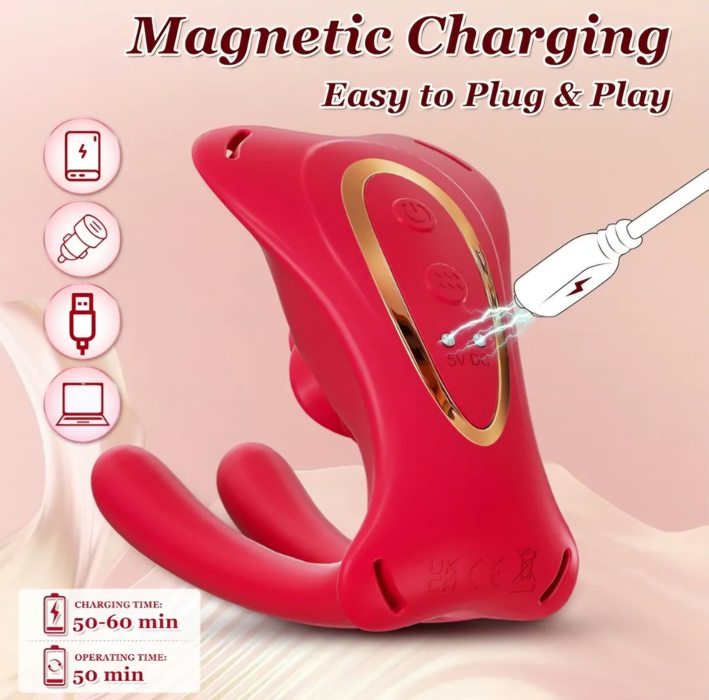 Couples Rose App Remote Control Wearable Vibrator, Adult Sex Toys for Women Couple Men Games, 9 Vibration Clitoris Penis Vibrators for G Spot & Clit Pleasure, Female BDSM Clitoral Stimulator Sex Toy