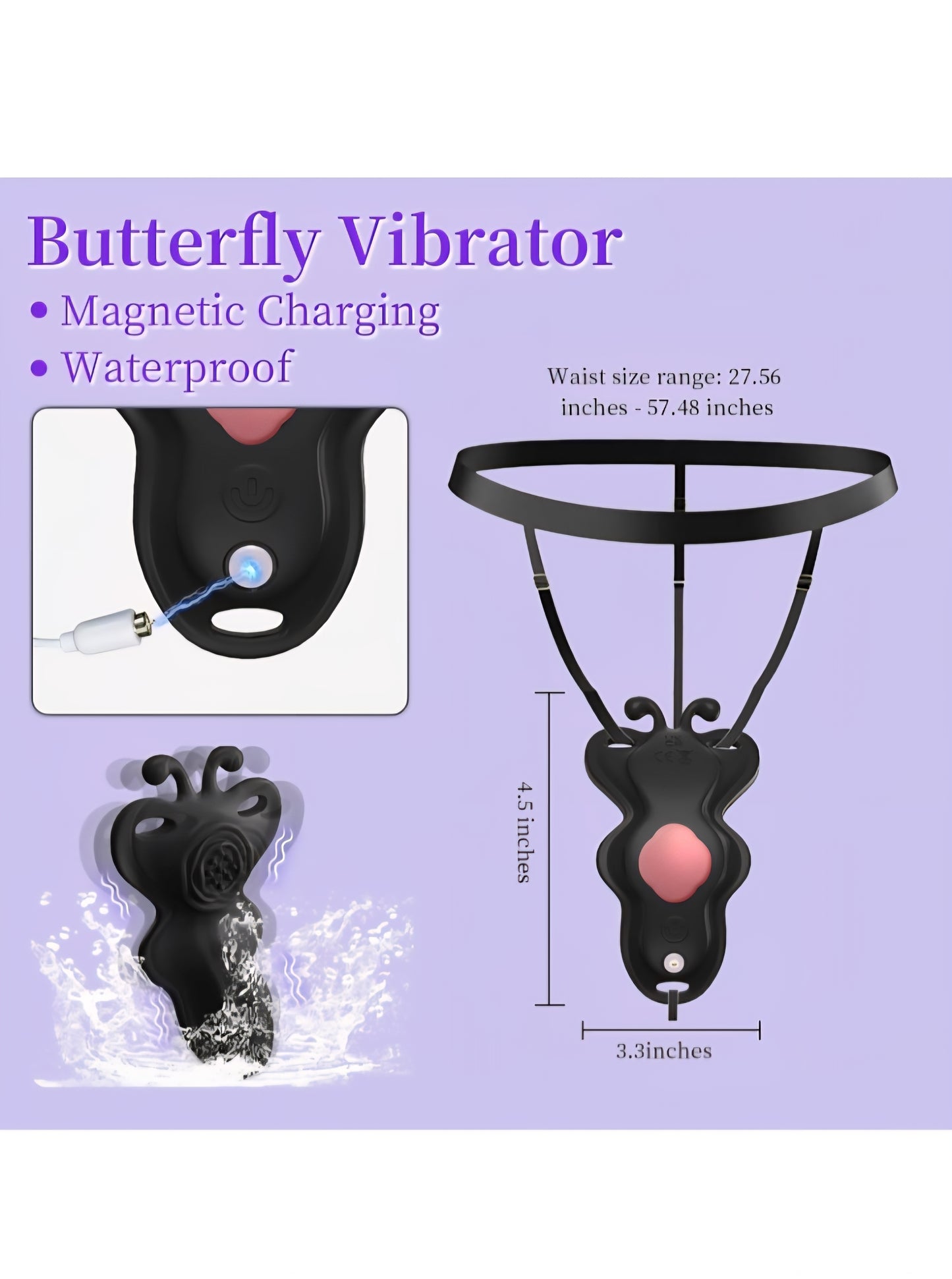 Vibrators Sex Toys Wearable Vibrator - App Remote Control Vibrator with 9 * 9 Vibration Modes, Adult Toys Mini Panty Vibrators for Travel, Adult Sex Toys & Games for Women Couples Play (Black)