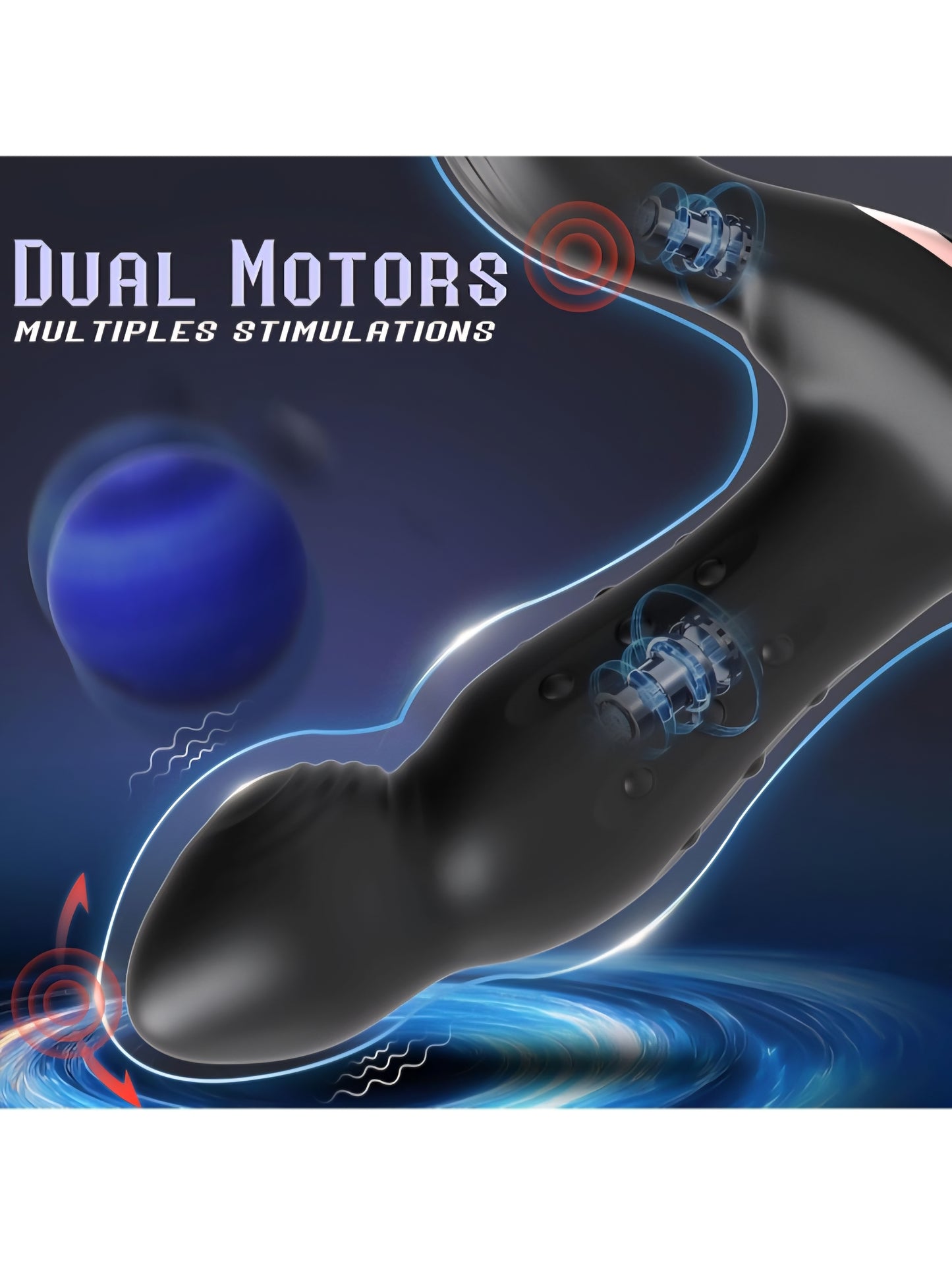 Prostate Massager Male Sex Toys for Men, Adult Toys Anal Dildo Vibrator Butt Plug with 9 Wiggling & Thrusting Sliding Beads & 9 Vibrating Modes, Remote Control Anal Beads Dildo Adult Sex Toy for Men